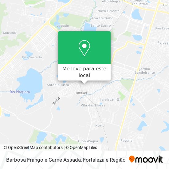 Barbosa Frango e Carne Assada mapa