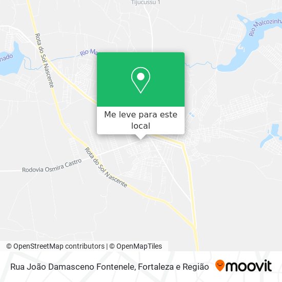 Rua João Damasceno Fontenele mapa