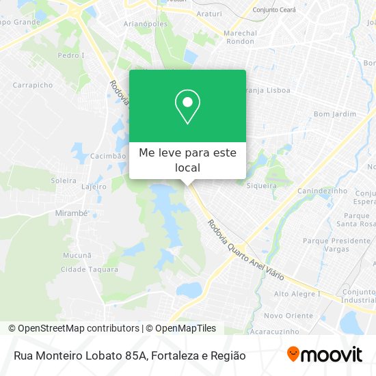 Rua Monteiro Lobato 85A mapa