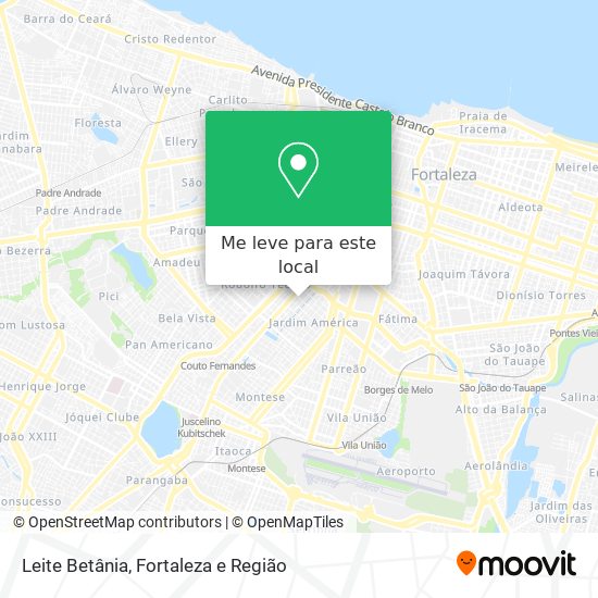 Leite Betânia mapa