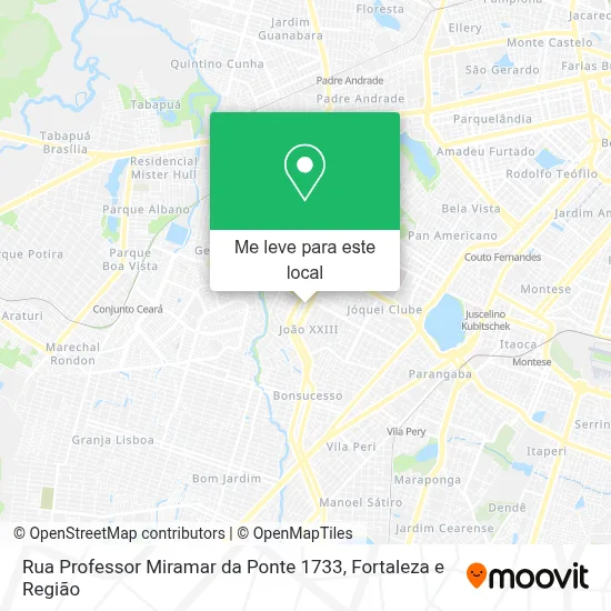 Rua Professor Miramar da Ponte 1733 mapa