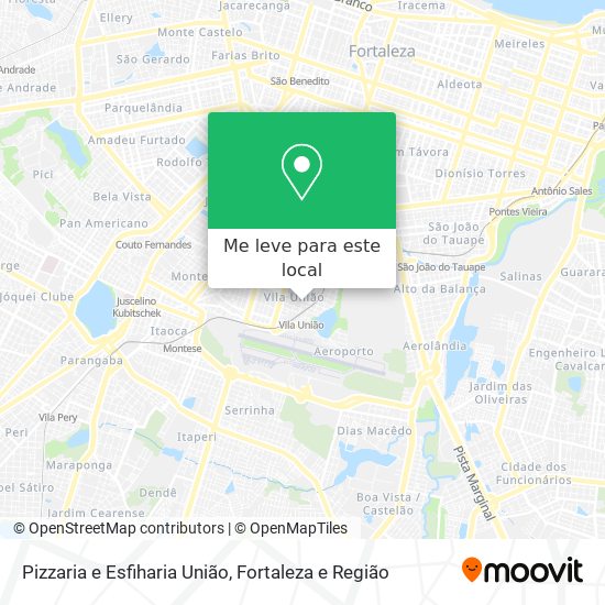 Pizzaria e Esfiharia União mapa