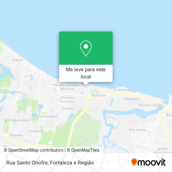 Rua Santo Onofre mapa