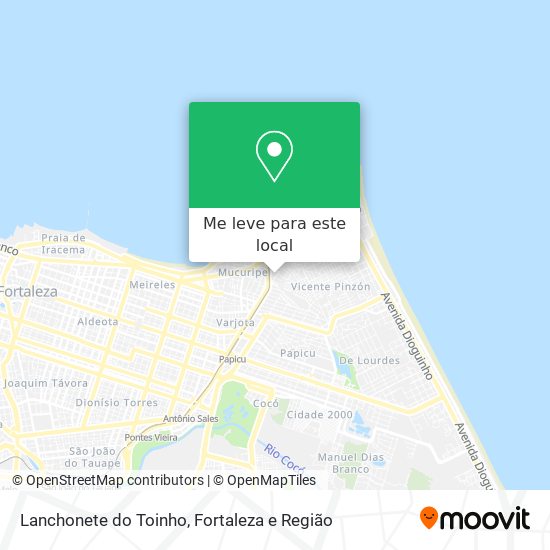 Lanchonete do Toinho mapa