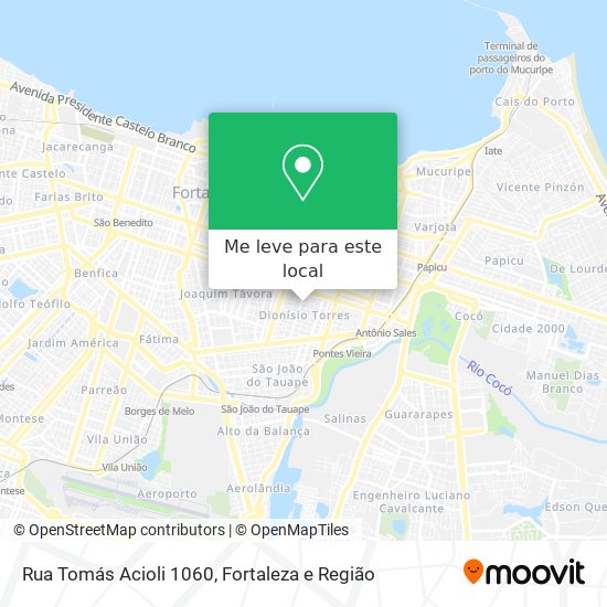 Rua Tomás Acioli 1060 mapa