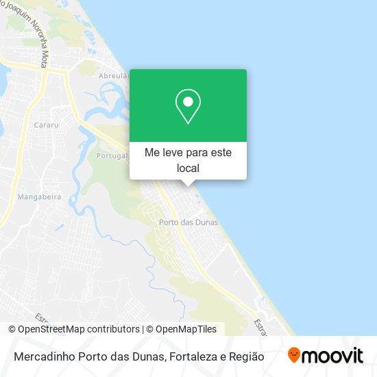 Mercadinho Porto das Dunas mapa