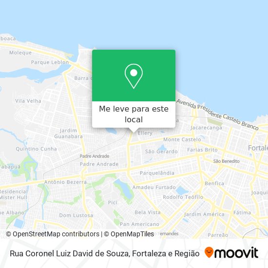 Rua Coronel Luiz David de Souza mapa