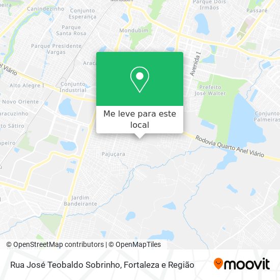 Rua José Teobaldo Sobrinho mapa