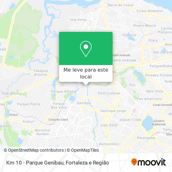 Km 10 - Parque Genibau mapa