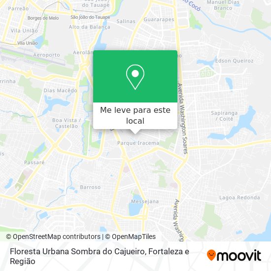 Floresta Urbana Sombra do Cajueiro mapa