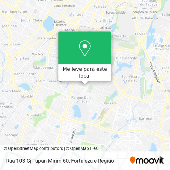 Rua 103 Cj Tupan Mirim 60 mapa