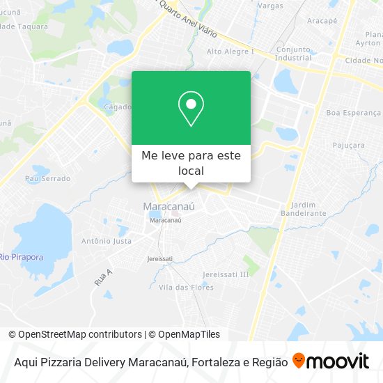 Aqui Pizzaria Delivery Maracanaú mapa
