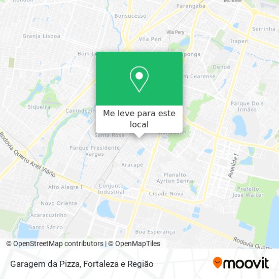 Garagem da Pizza mapa