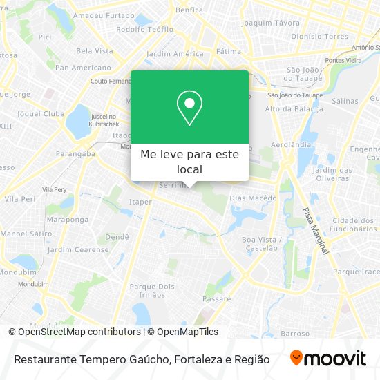 Restaurante Tempero Gaúcho mapa
