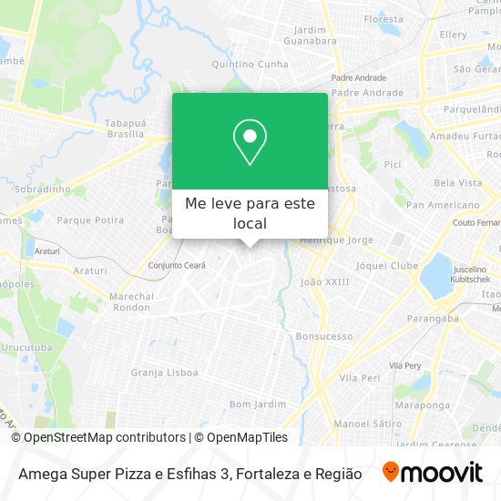 Amega Super Pizza e Esfihas 3 mapa