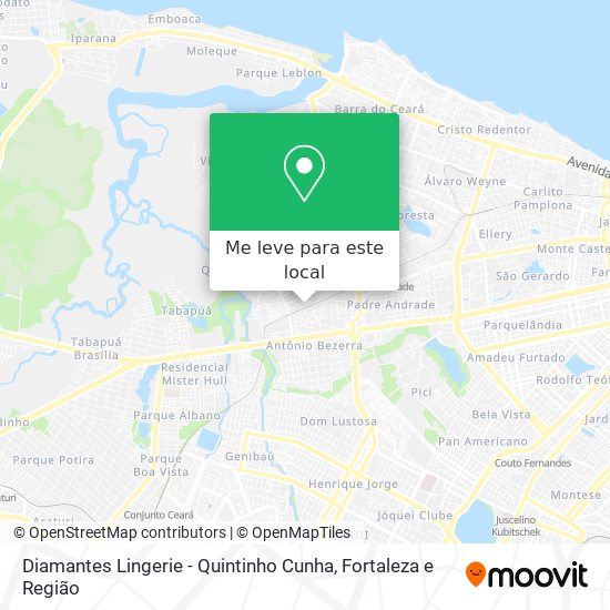 Diamantes Lingerie - Quintinho Cunha mapa