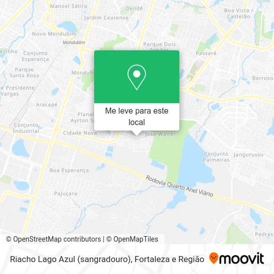 Riacho Lago Azul (sangradouro) mapa