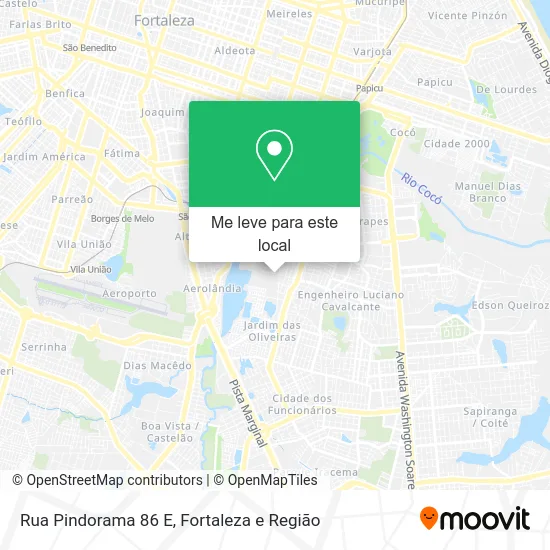 Rua Pindorama 86 E mapa