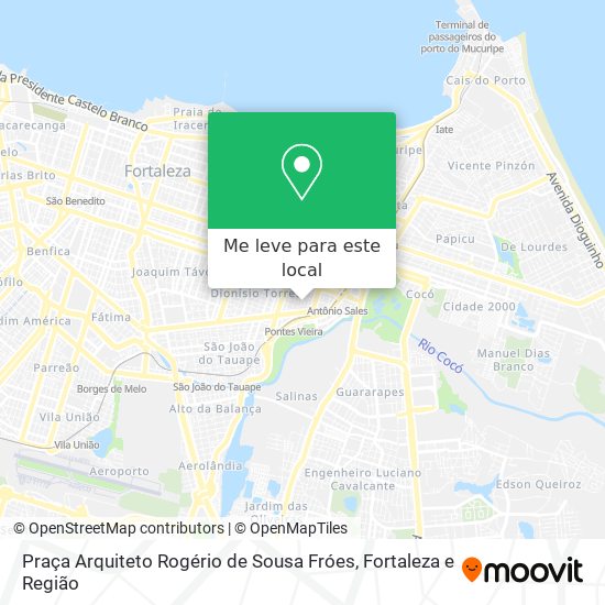 Praça Arquiteto Rogério de Sousa Fróes mapa