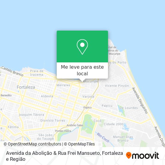 Avenida da Abolição & Rua Frei Mansueto mapa