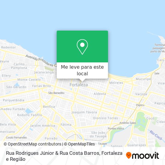 Rua Rodrigues Júnior & Rua Costa Barros mapa