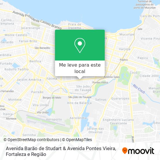 Avenida Barão de Studart & Avenida Pontes Vieira mapa