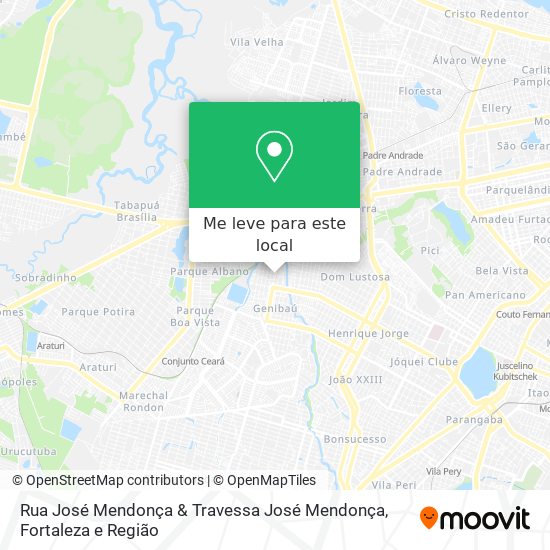 Rua José Mendonça & Travessa José Mendonça mapa