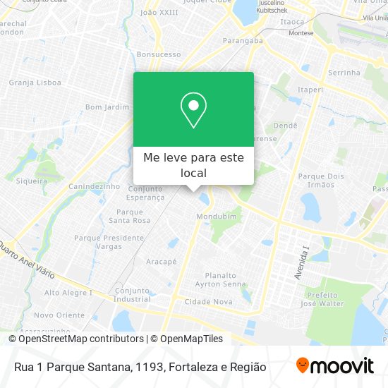 Rua 1 Parque Santana, 1193 mapa