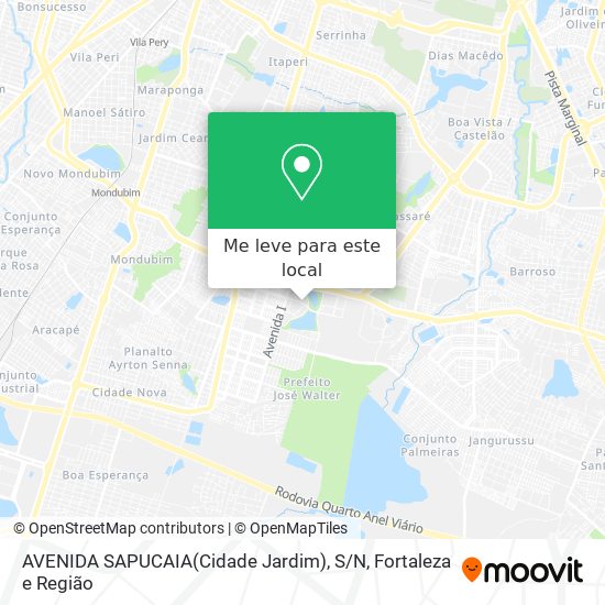 AVENIDA SAPUCAIA(Cidade Jardim), S / N mapa