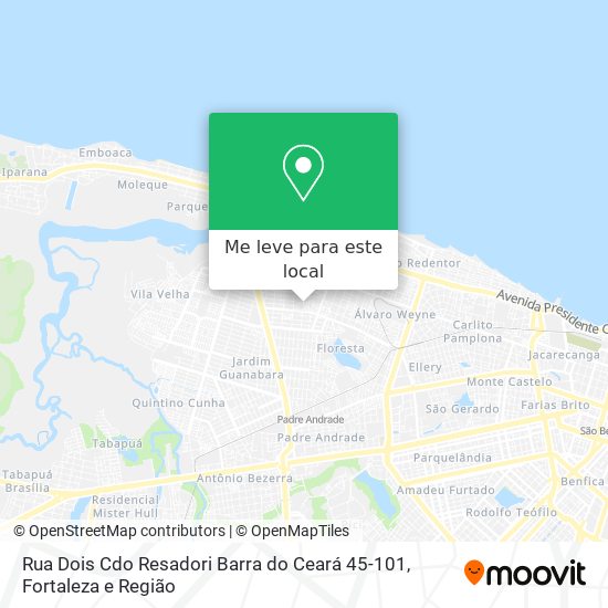 Rua Dois Cdo Resadori Barra do Ceará 45-101 mapa