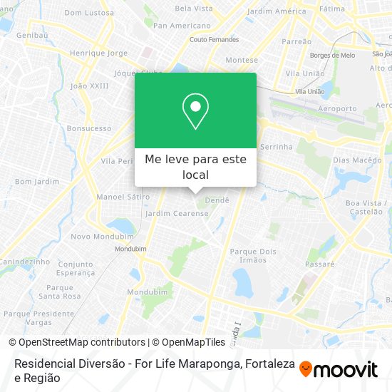 Residencial Diversão - For Life Maraponga mapa