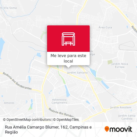 Rua Amélia Camargo Blumer, 162 mapa