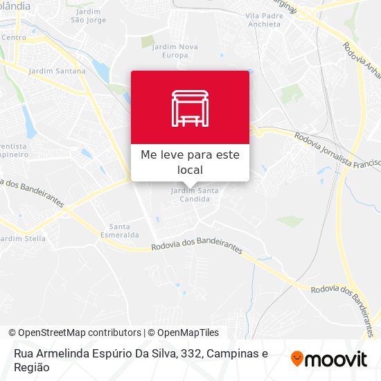Rua Armelinda Espúrio Da Silva, 332 mapa
