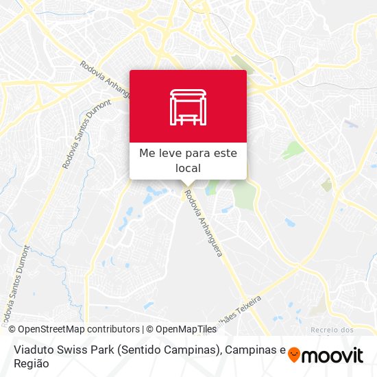 Viaduto Swiss Park (Sentido Campinas) mapa