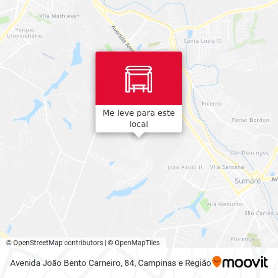 Avenida João Bento Carneiro, 84 mapa