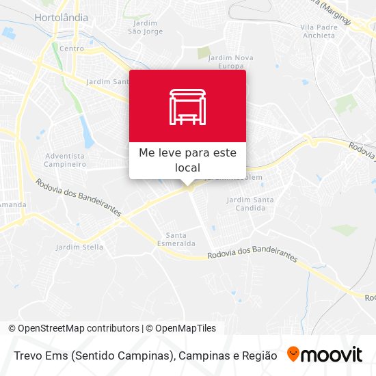 Trevo Ems (Sentido Campinas) mapa