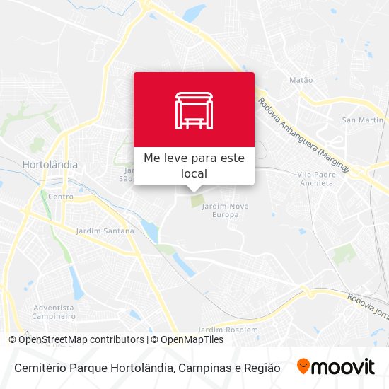 Cemitério Parque Hortolândia mapa