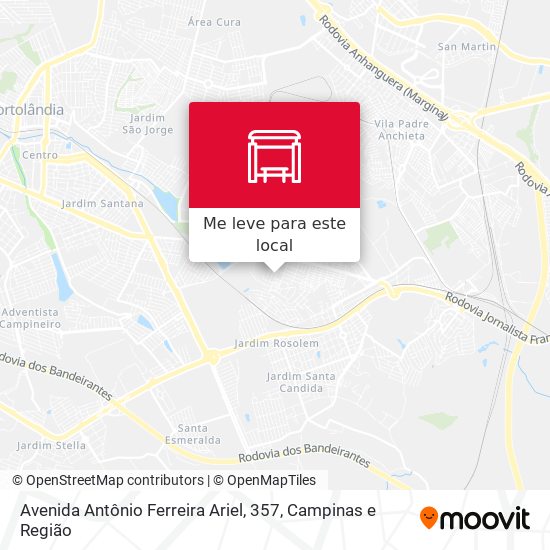 Avenida Antônio Ferreira Ariel, 357 mapa