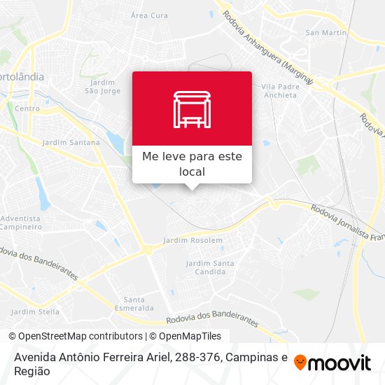 Avenida Antônio Ferreira Ariel, 288-376 mapa