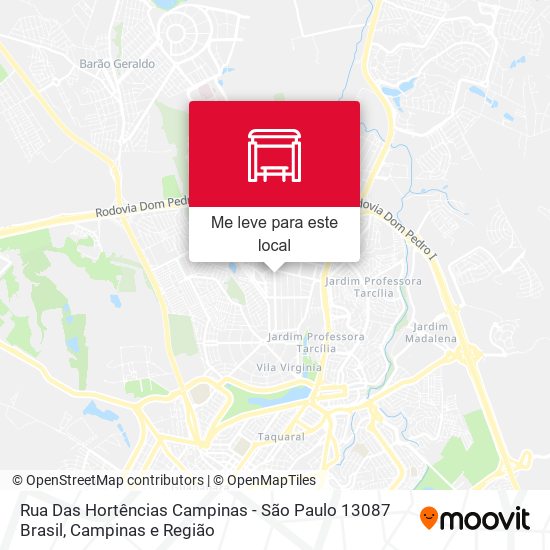 Rua Das Hortências Campinas - São Paulo 13087 Brasil mapa
