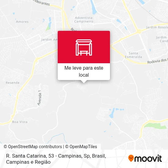 R. Santa Catarina, 53 - Campinas, Sp, Brasil mapa