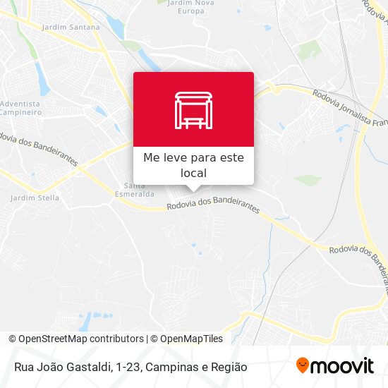 Rua João Gastaldi, 1-23 mapa