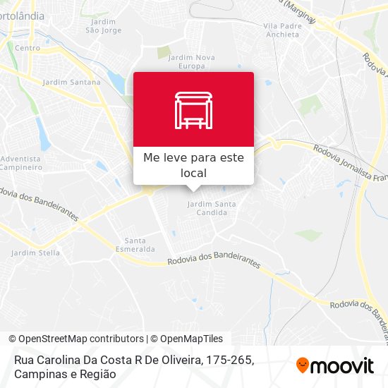 Rua Carolina Da Costa R De Oliveira, 175-265 mapa