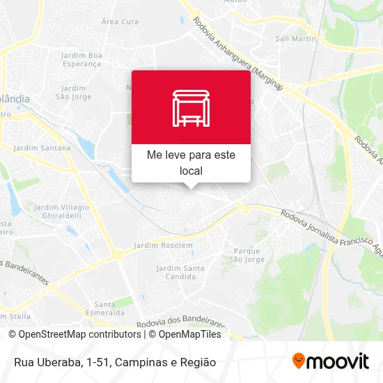 Rua Uberaba, 1-51 mapa