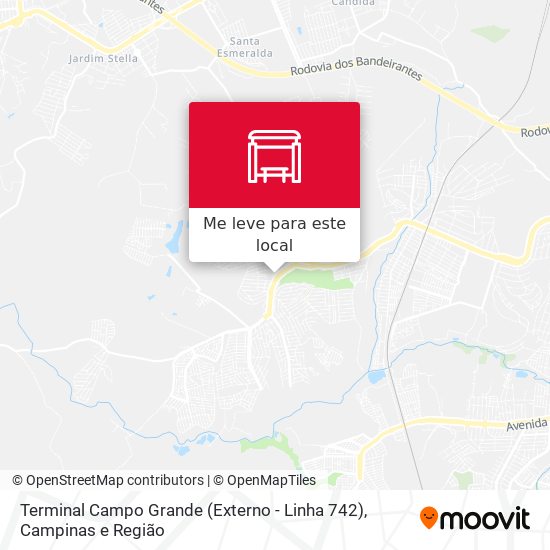 Terminal Campo Grande (Externo - Linha 742) mapa