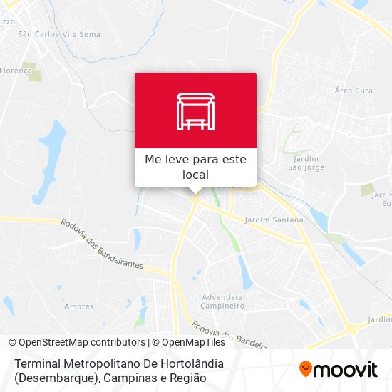 Terminal Metropolitano De Hortolândia (Desembarque) mapa