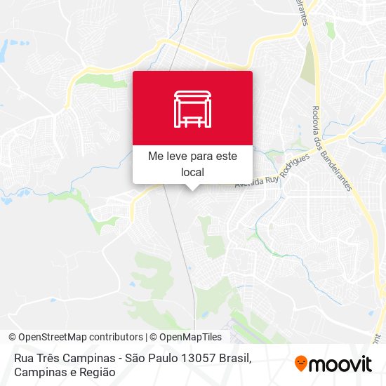 Rua Três Campinas - São Paulo 13057 Brasil mapa