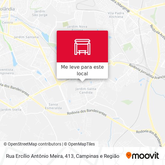 Rua Ercílio Antônio Meira, 413 mapa