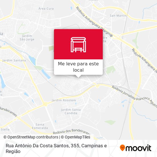 Rua Antônio Da Costa Santos, 355 mapa