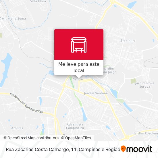 Rua Zacarias Costa Camargo, 11 mapa